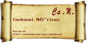 Csokonai Máriusz névjegykártya